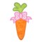 Carrot with Bow Sew or Iron on Embroidered Patch product 1